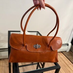 Genuine Italian Tan Leather Handbag